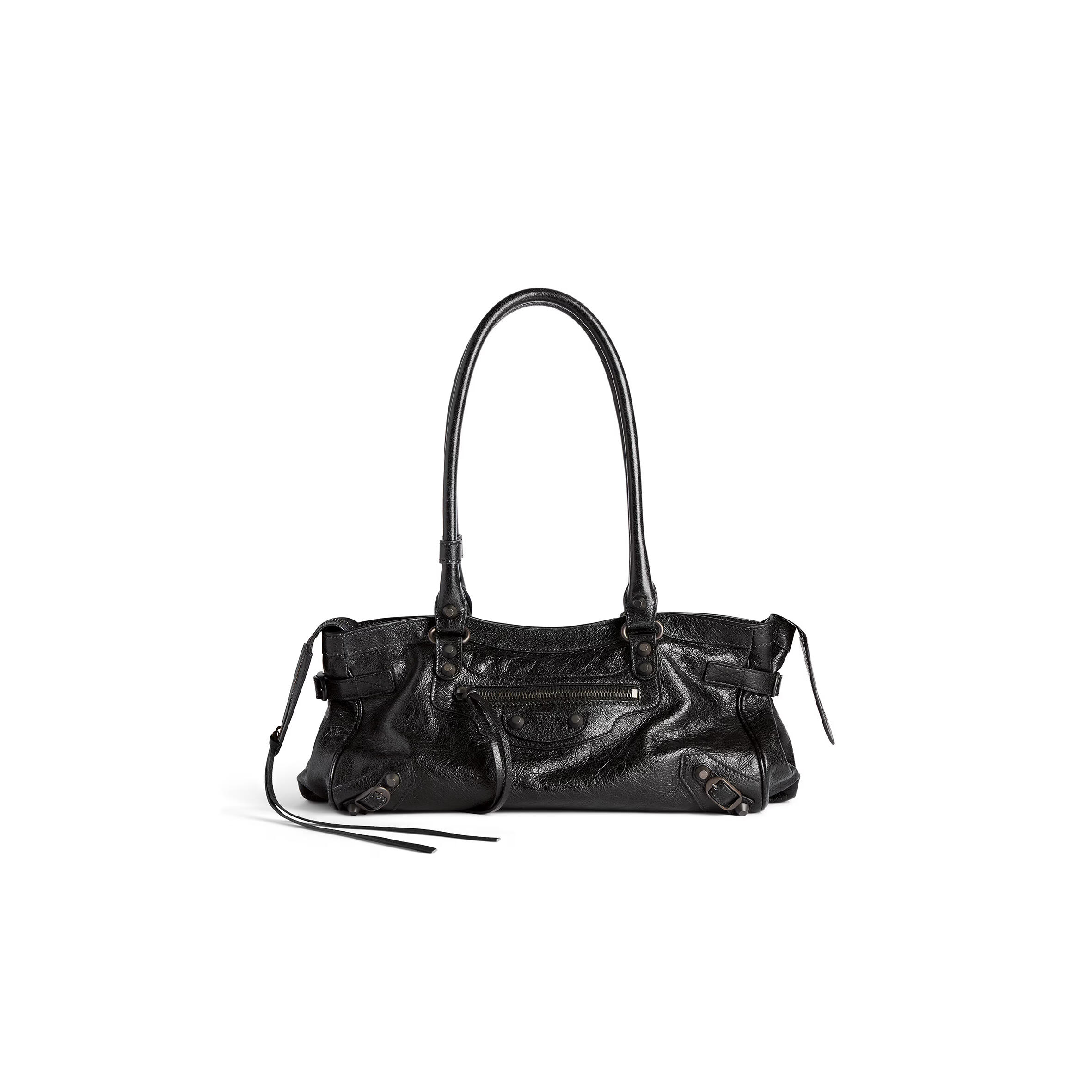 BALENCIAGA WOMEN'S LE CITY BAG EAST-WEST IN BLACK 8457042ABEK1000 (39.8*17.7*14.9cm) BALENCIAGA WOMEN'S LE CITY BAG EAST-WEST IN BLACK 8457042ABEK1000 (39.8*17.7*14.9cm)